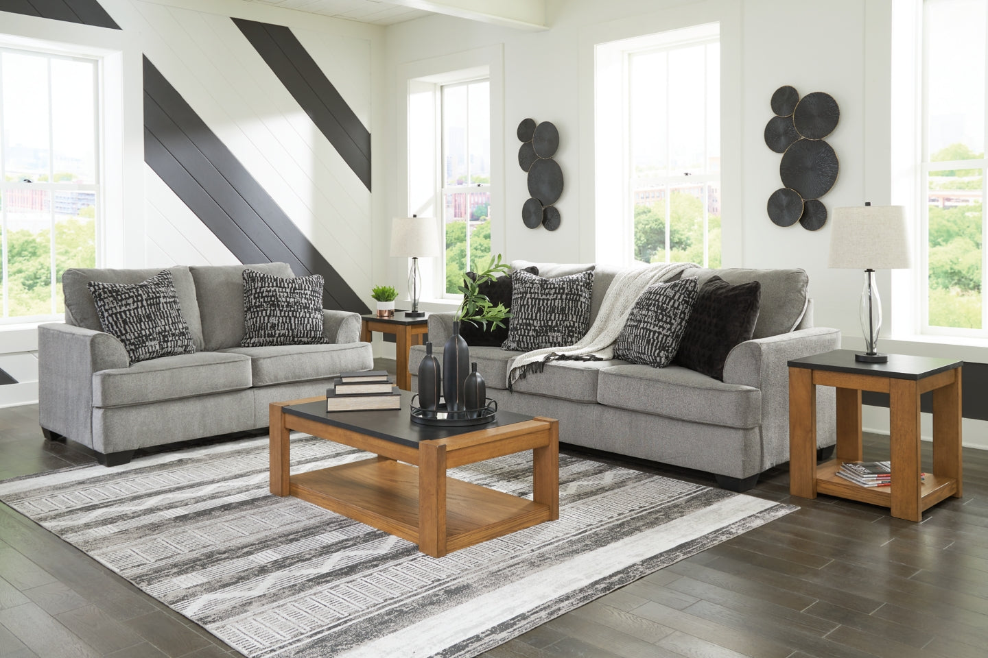 Deakin Sofa and Loveseat - furniture place usa