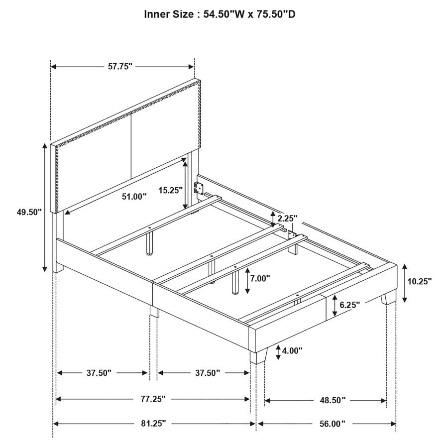 Boyd Ivory Full Bed - furniture place usa