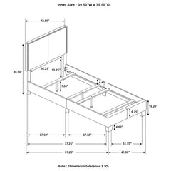 Boyd Grey Twin Bed - furniture place usa