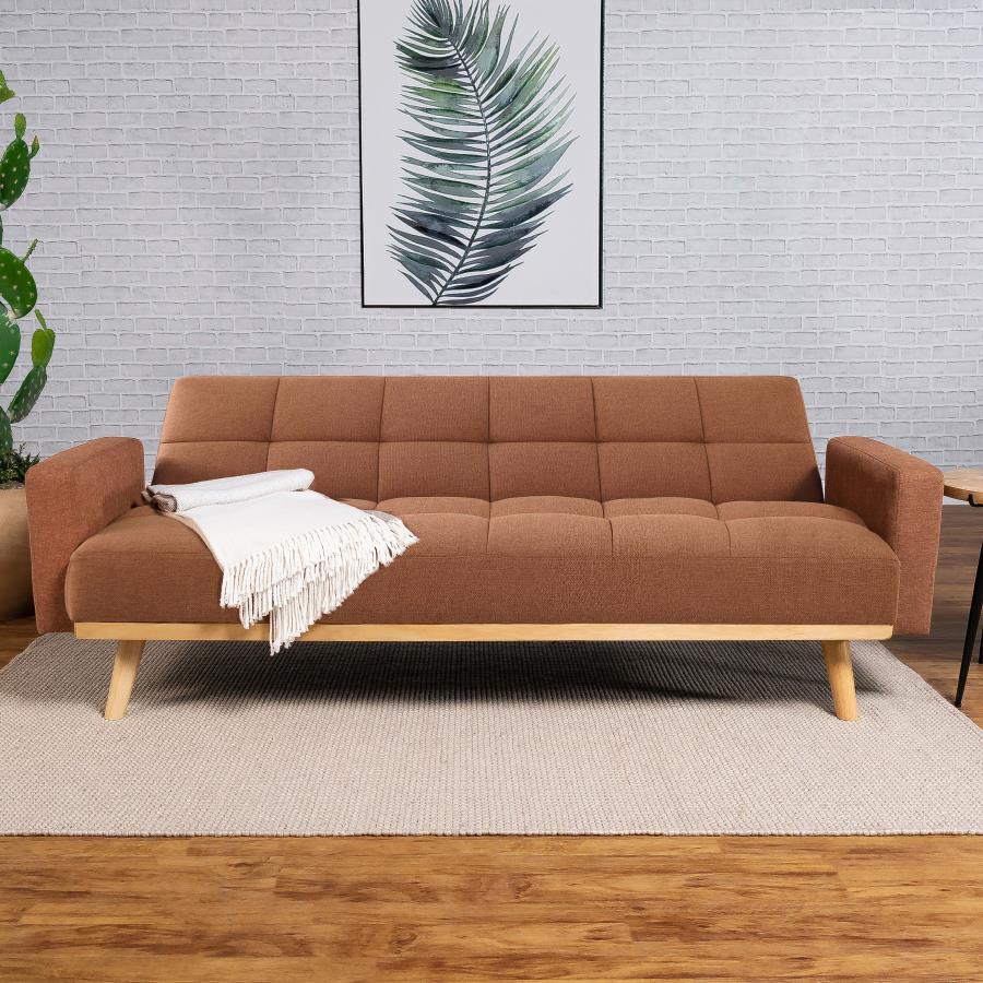 Kourtney Orange Sofa Bed - furniture place usa