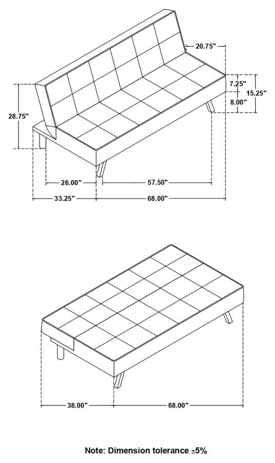 Joel Black Sofa Bed - furniture place usa