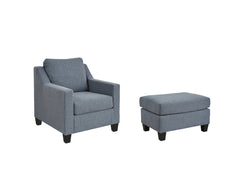 Lemly Chair and Ottoman - furniture place usa