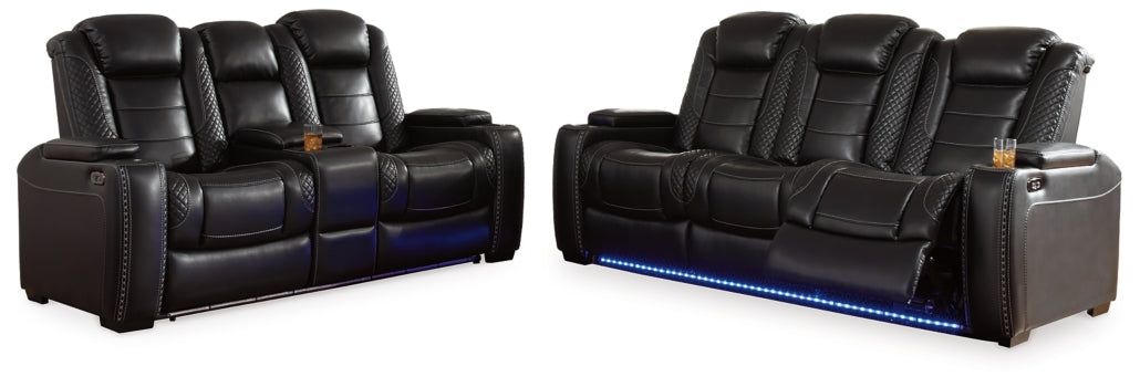 Party Time Reclining Sofa and Loveseat - furniture place usa
