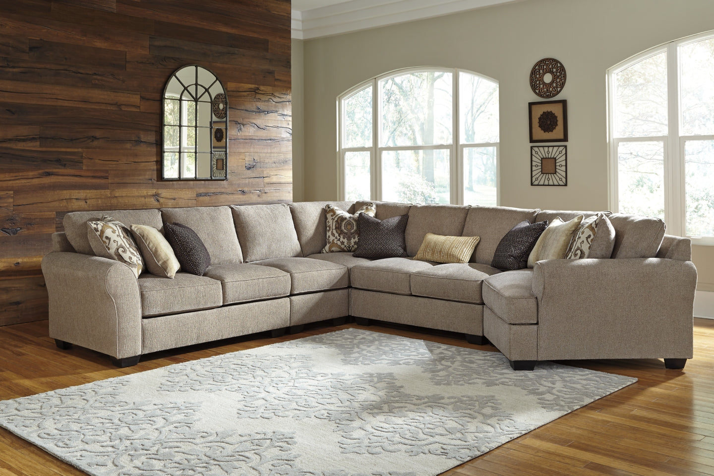 Pantomine 5-Piece Sectional with Ottoman - PKG010948 - furniture place usa