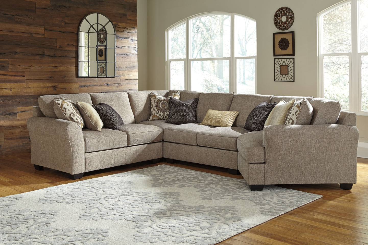 Pantomine 4-Piece Sectional with Ottoman - PKG010950 - furniture place usa