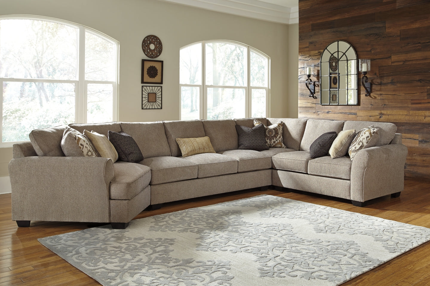 Pantomine 4-Piece Sectional with Ottoman - PKG010944 - furniture place usa