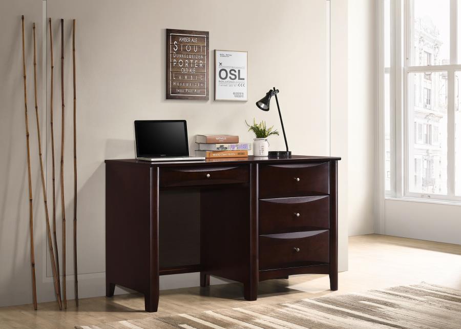 Phoenix Brown Computer Desk - furniture place usa