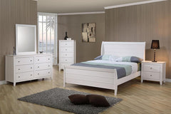 Selena Ivory Twin Bed 4 Pc Set - furniture place usa