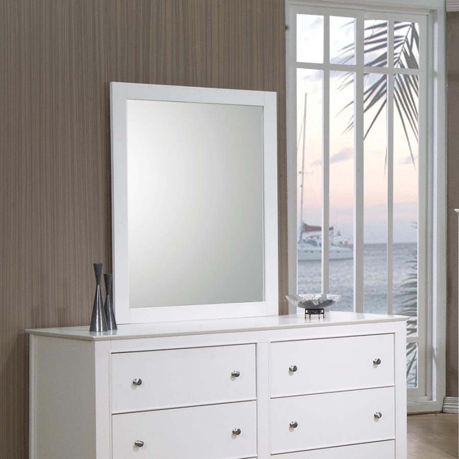 Selena Ivory Dresser Mirror - furniture place usa