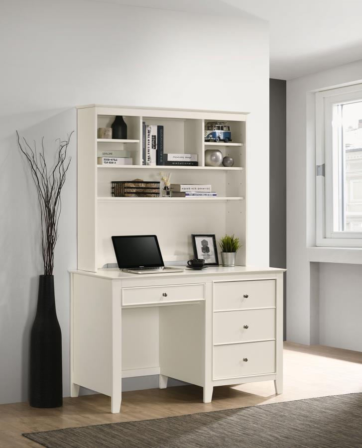 Selena Ivory Computer Desk - furniture place usa