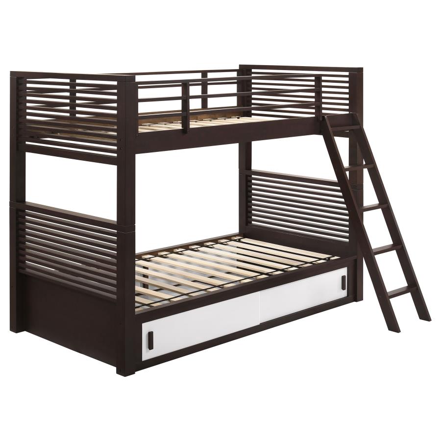 Oliver Brown Twin / Twin Bunk Bed - furniture place usa