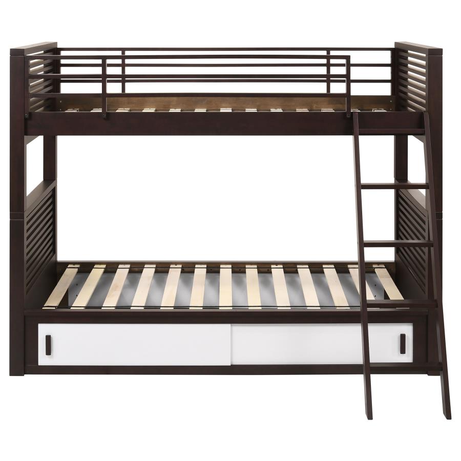 Oliver Brown Twin / Twin Bunk Bed - furniture place usa