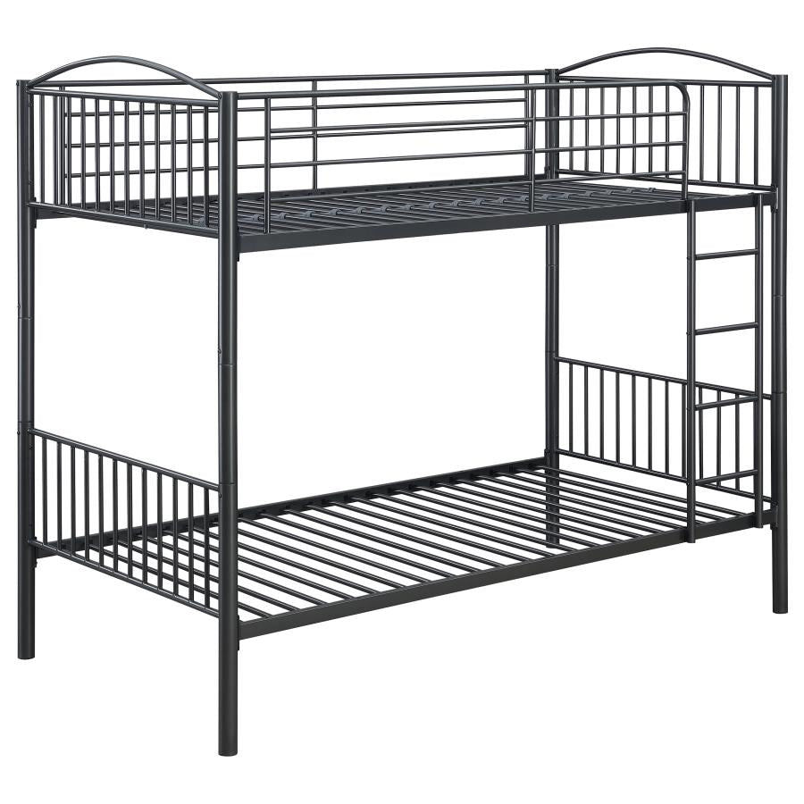 Anson Grey Twin / Twin Bunk Bed - furniture place usa