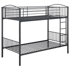 Anson Grey Twin / Twin Bunk Bed - furniture place usa