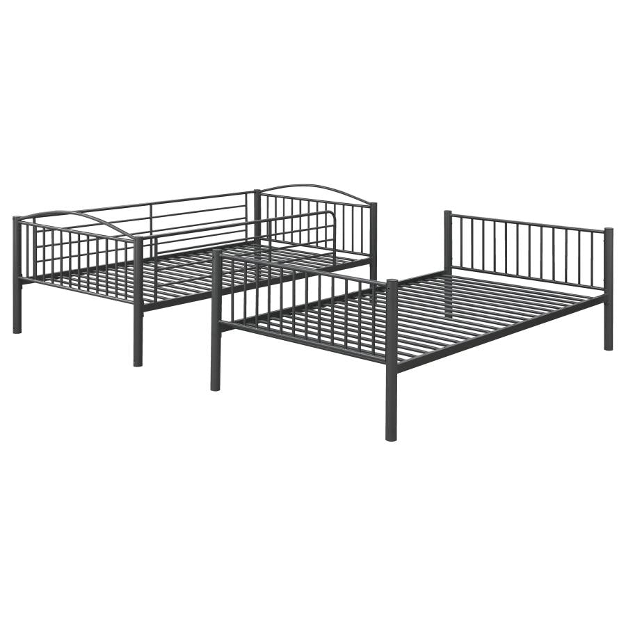 Anson Grey Twin / Twin Bunk Bed - furniture place usa