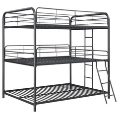 Garner Grey Full / Full / Full Triple Bunk Bed - furniture place usa