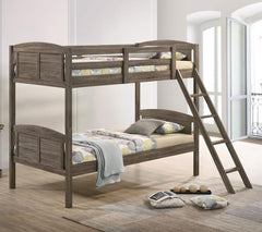 Flynn Brown Twin / Twin Bunk Bed - furniture place usa