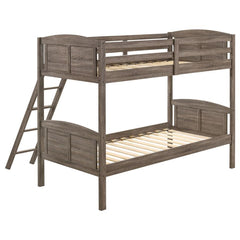 Flynn Brown Twin / Twin Bunk Bed - furniture place usa