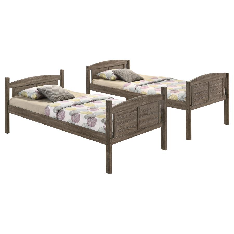 Flynn Brown Twin / Twin Bunk Bed - furniture place usa