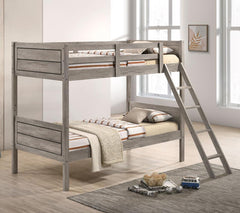 Ryder Grey Twin / Twin Bunk Bed - furniture place usa