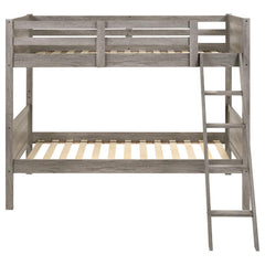 Ryder Grey Twin / Twin Bunk Bed - furniture place usa