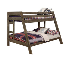 Wrangle Hill Grey Twin / Full Bunk Bed - furniture place usa