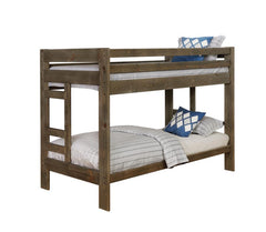 Wrangle Hill Grey Twin / Twin Bunk Bed - furniture place usa