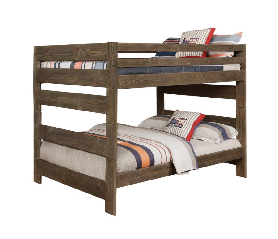 Wrangle Hill Grey Full / Full Bunk Bed - furniture place usa