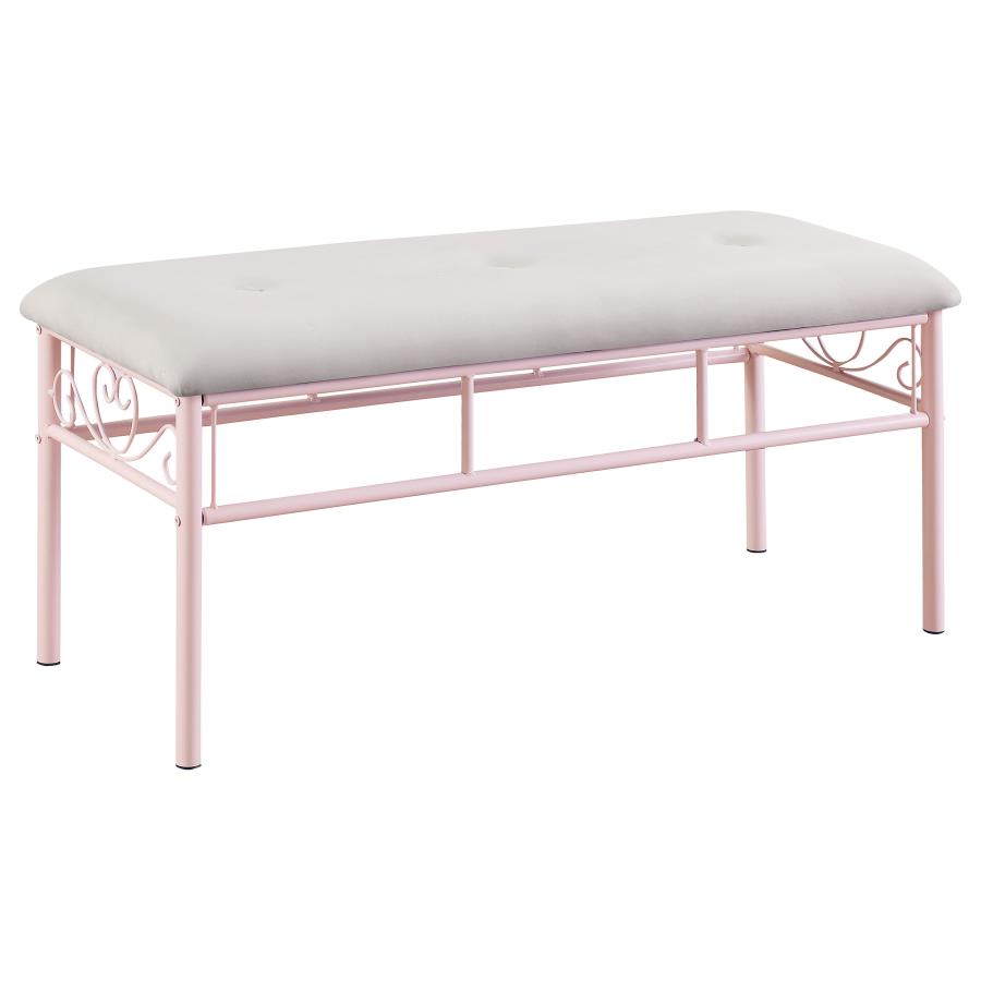 Massi Pink Bench - furniture place usa