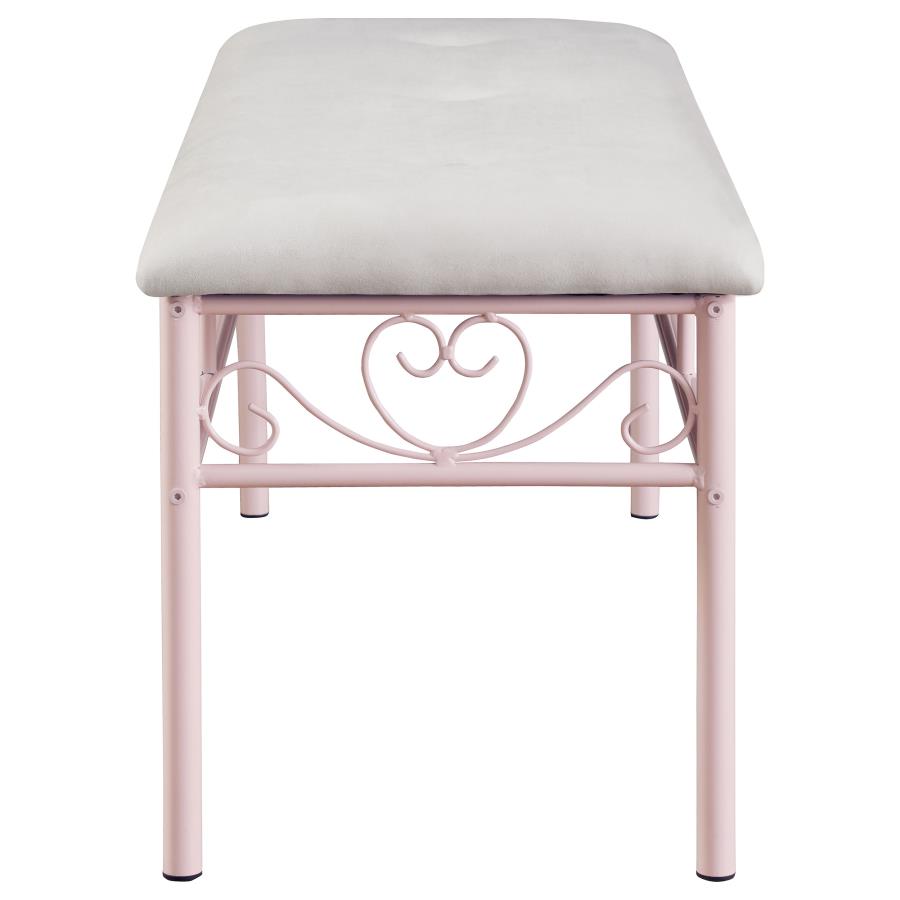 Massi Pink Bench - furniture place usa