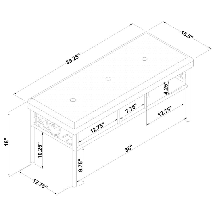 Massi Pink Bench - furniture place usa