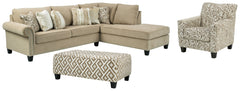 Dovemont 2-Piece Sectional with Chair and Ottoman - PKG008199 - furniture place usa
