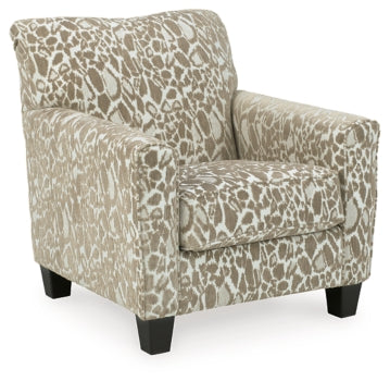 Dovemont Chair and Ottoman - furniture place usa