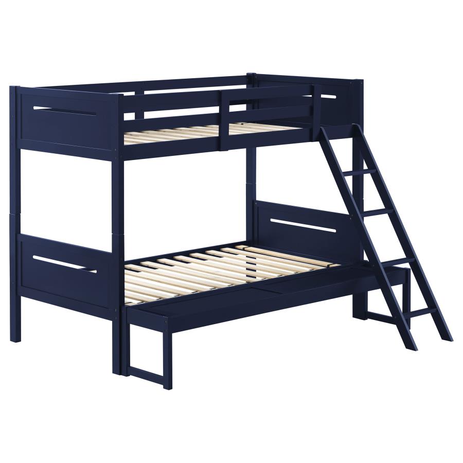 Littleton Blue Twin / Full Bunk Bed – furniture place usa