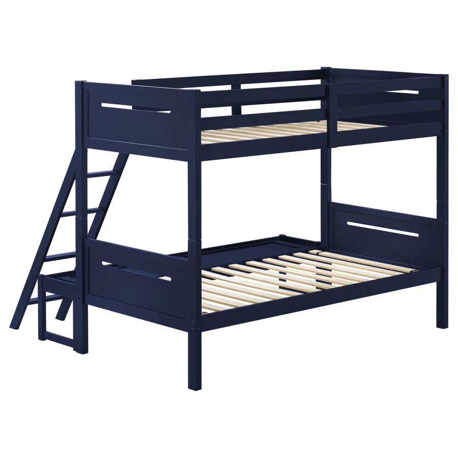 Littleton Blue Twin / Full Bunk Bed - furniture place usa