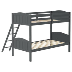 Arlo Grey Twin / Twin Bunk Bed - furniture place usa