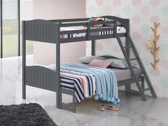 Arlo Grey Twin / Full Bunk Bed - furniture place usa