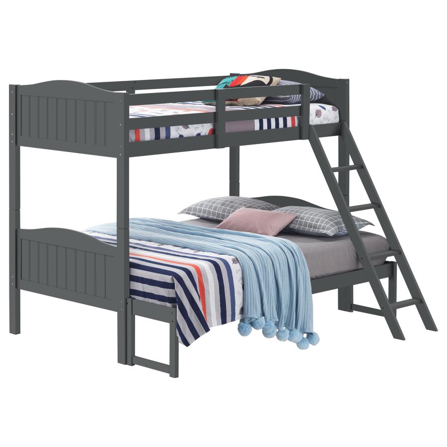 Arlo Grey Twin / Full Bunk Bed - furniture place usa