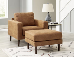 Telora Chair and Ottoman - furniture place usa
