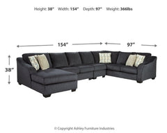 Eltmann 4-Piece Sectional with Chaise - furniture place usa