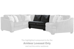 Eltmann Armless Loveseat - furniture place usa