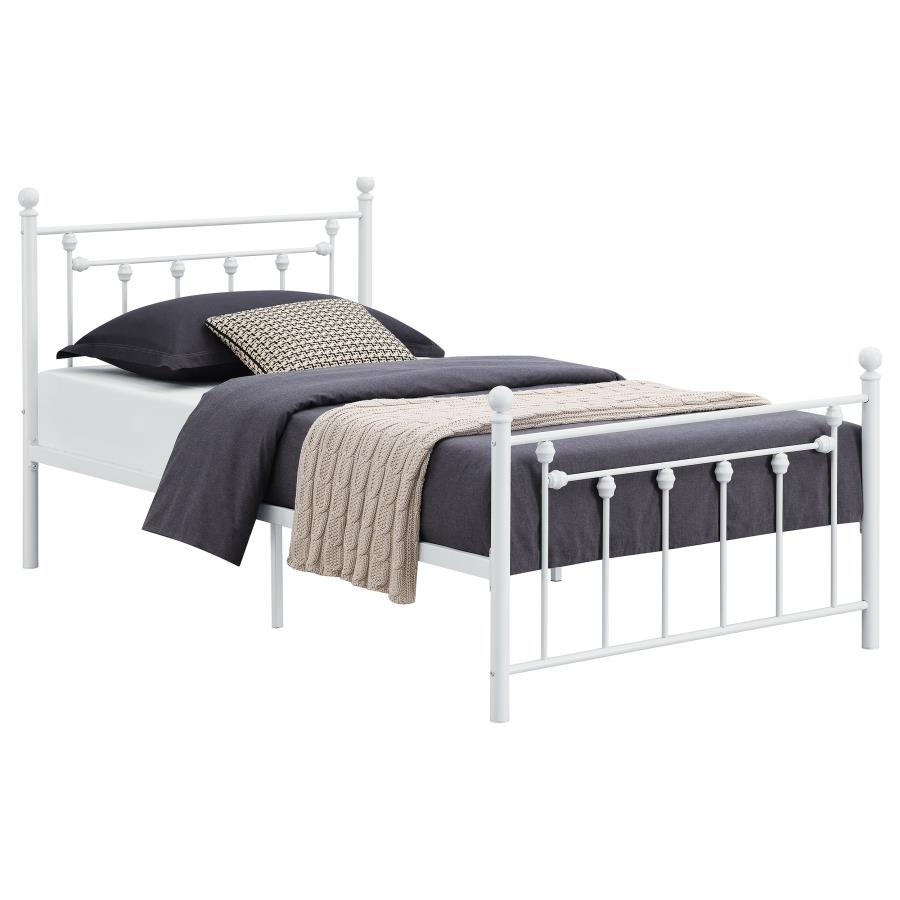 Canon White Twin Bed - furniture place usa