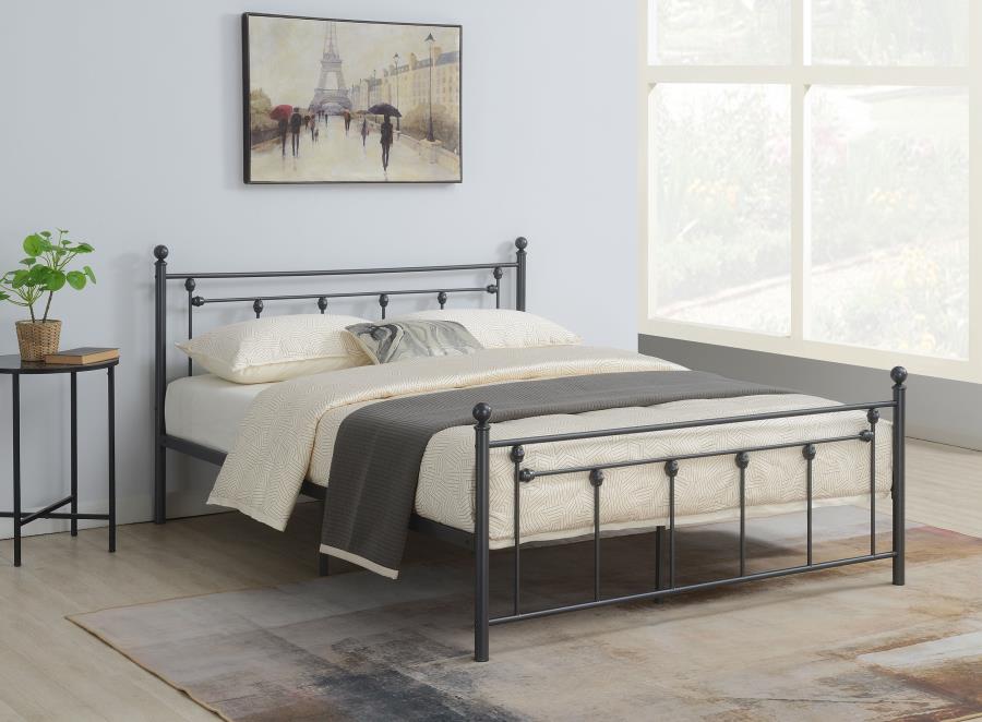 Canon Grey Queen Bed - furniture place usa