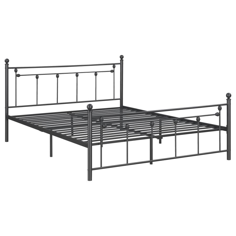 Canon Grey Queen Bed - furniture place usa