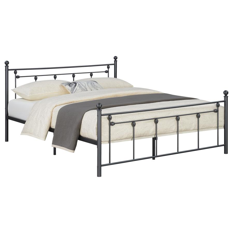 Canon Grey Queen Bed - furniture place usa