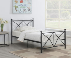 Hart Black Full Bed - furniture place usa