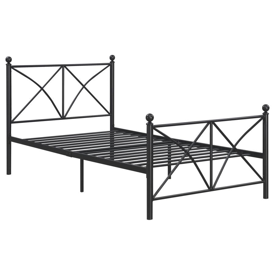 Hart Black Full Bed - furniture place usa