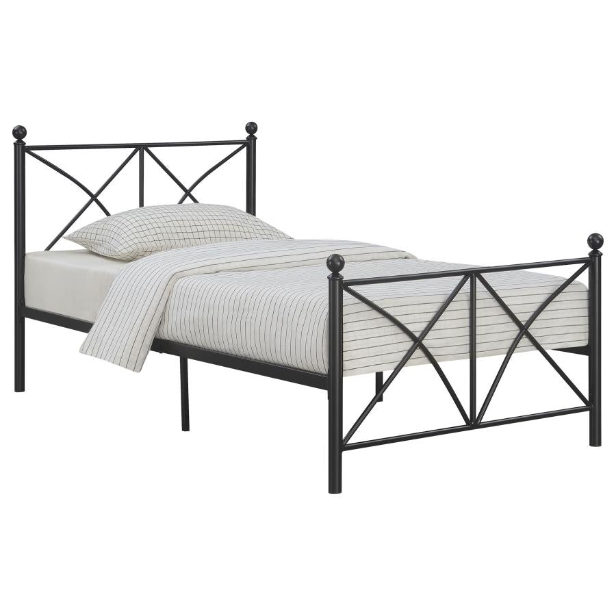 Hart Black Full Bed - furniture place usa