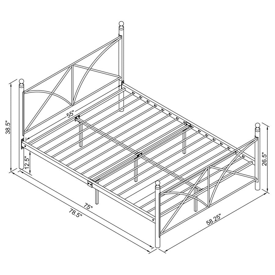 Hart Black Full Bed - furniture place usa