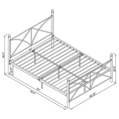 Hart Black Full Bed - furniture place usa